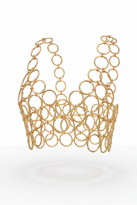 Honey Gold Hoops Chain Top