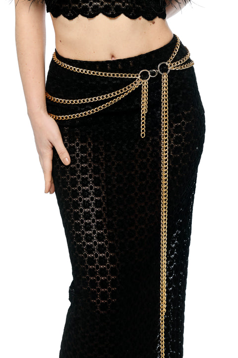 Fancy Gold Chain Belt